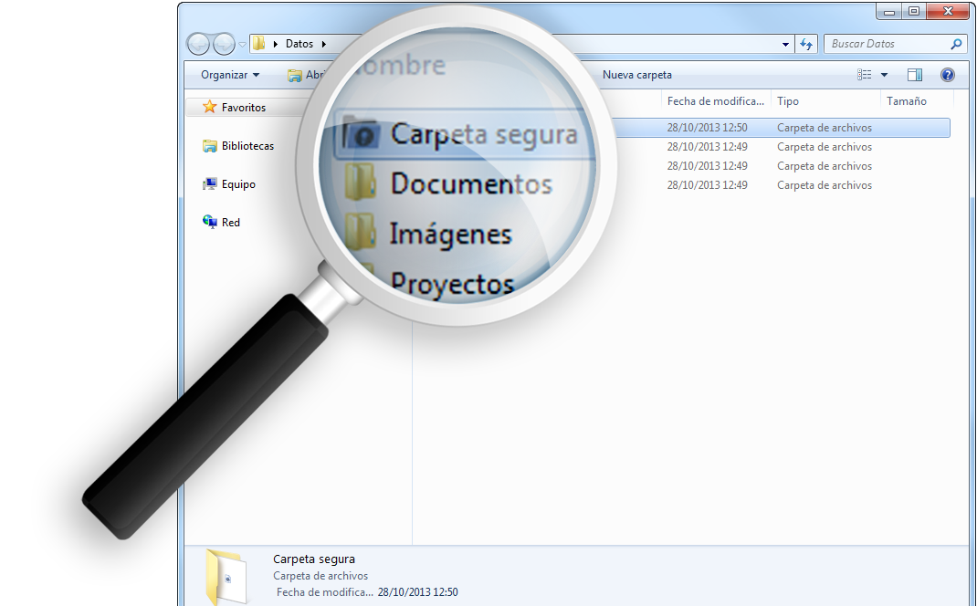 Cifrado de todo el contenido de carpetas. Posibilidad de cifrado automático.