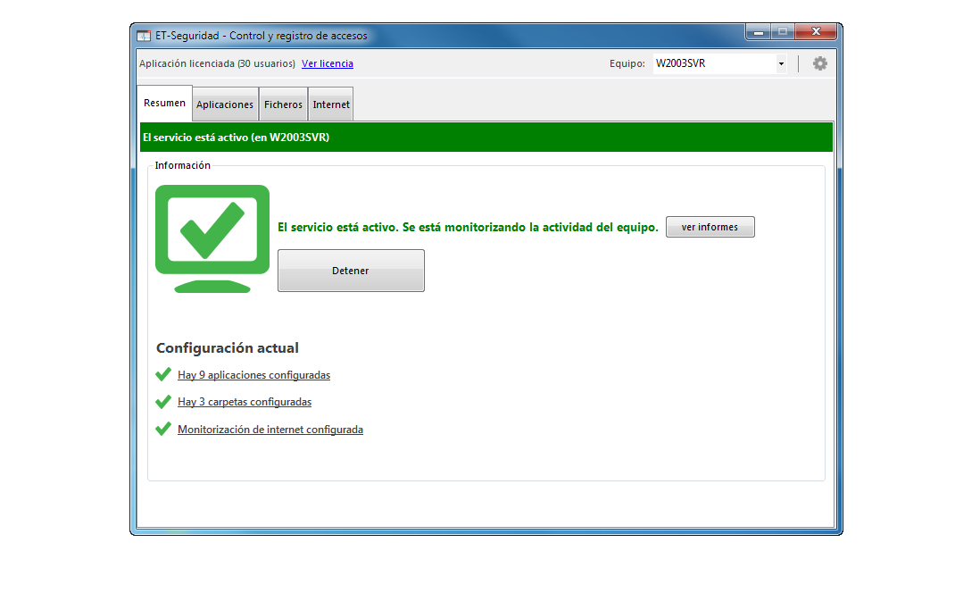 Et-Seguridad es muy fácil de configurar